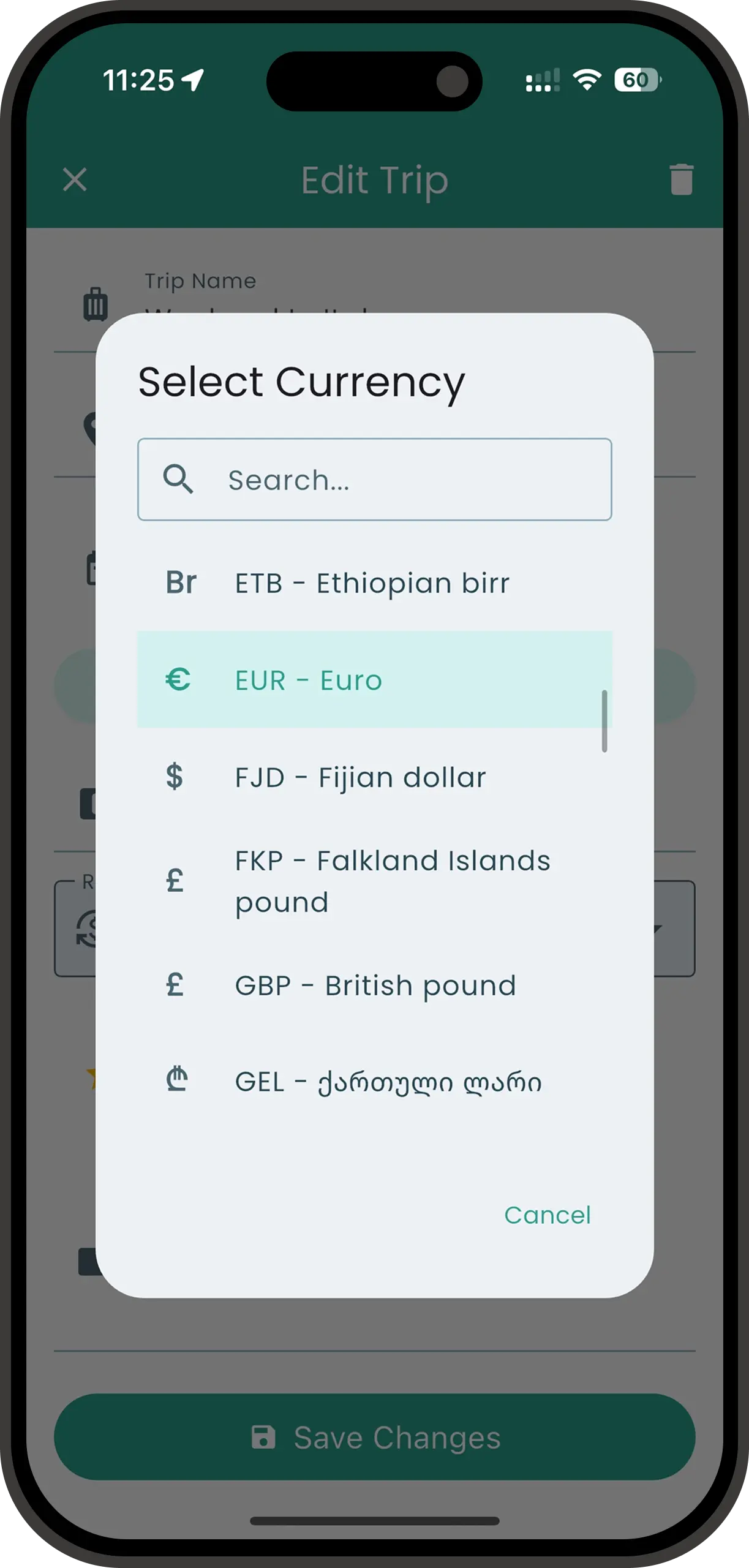 Spentrip multi-currency support
